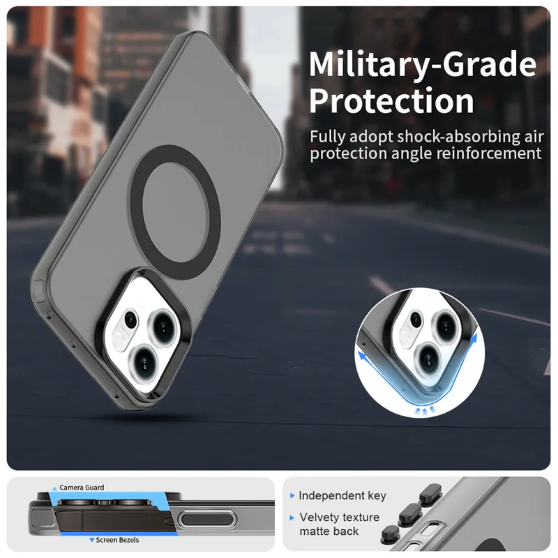 Magnetik untuk Oppo Reno14 F 5G Casing Oppo Reno14 F 5G Penutup Bumper Matte PC Magsafe Penutup Ponsel Pengisi Daya Nirkabel Oppo Reno14 F 5G