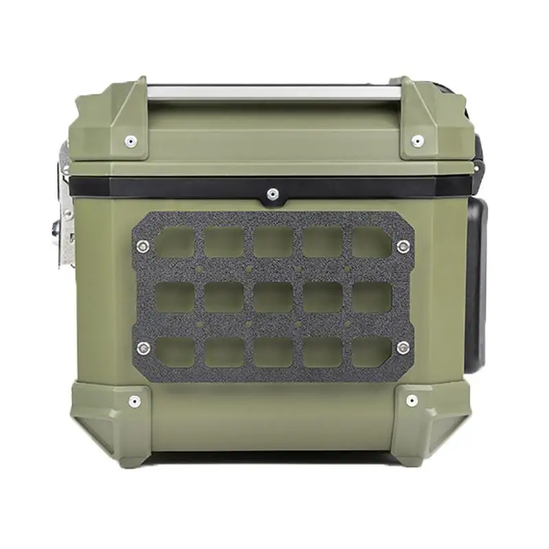 @*Aluminum Alloy Waterproof Molle Panel for Motorcycle Trunk, Universal Tactical Side Box Modular Storage Organizer view 2