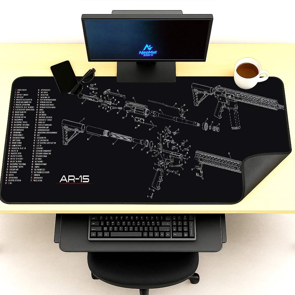 Base Mouse Pad AR Oversized Gaming 140x60cm Nonslip Rubber Pc Accessories Laptop Thick Stain 1800mm Resistant Computer Desk Mat