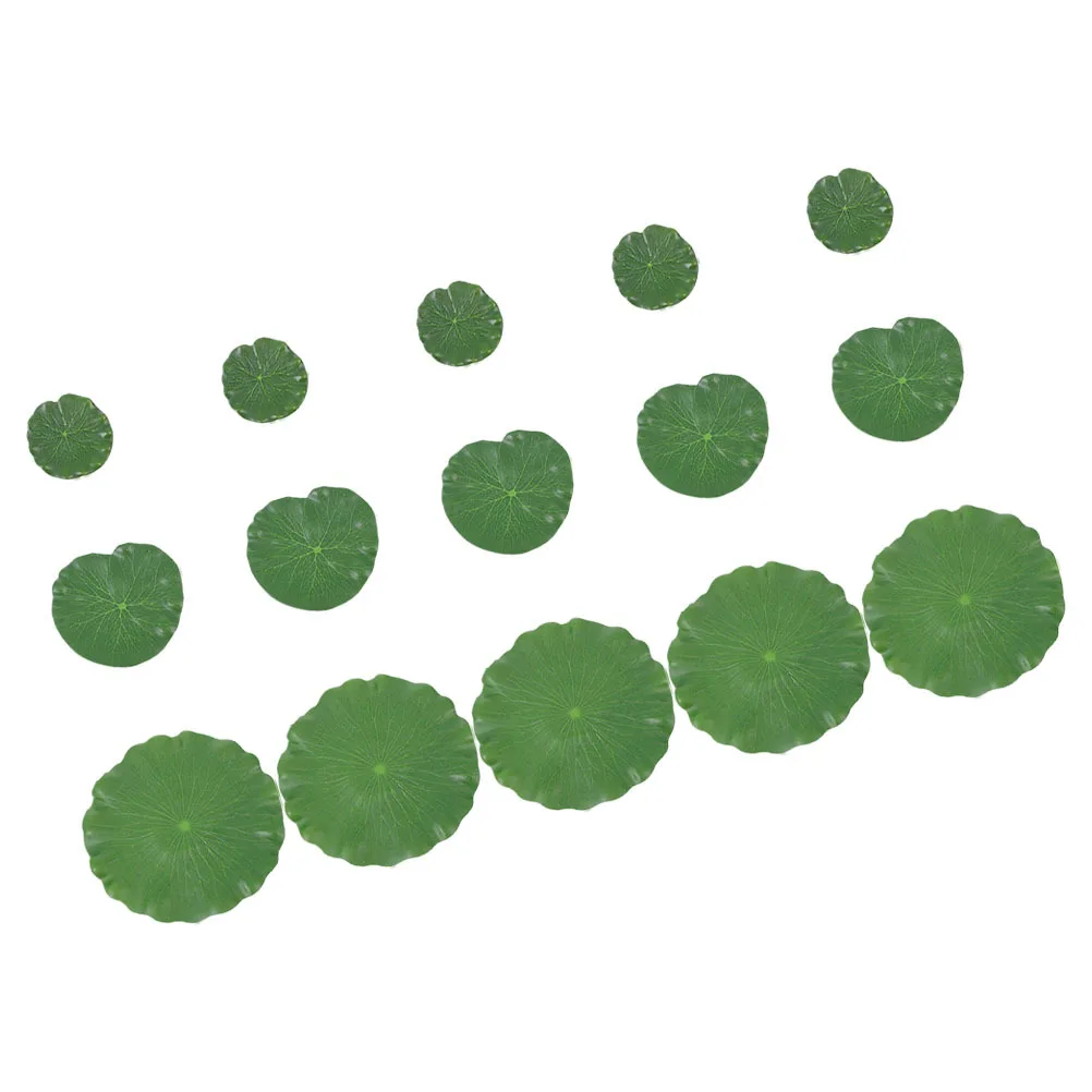 

15Pcs Artificial Lily Pads Realistic Floating Leaves Pond Aquarium Home Decor Fish Tank Green Plants Artificial Pond Plants