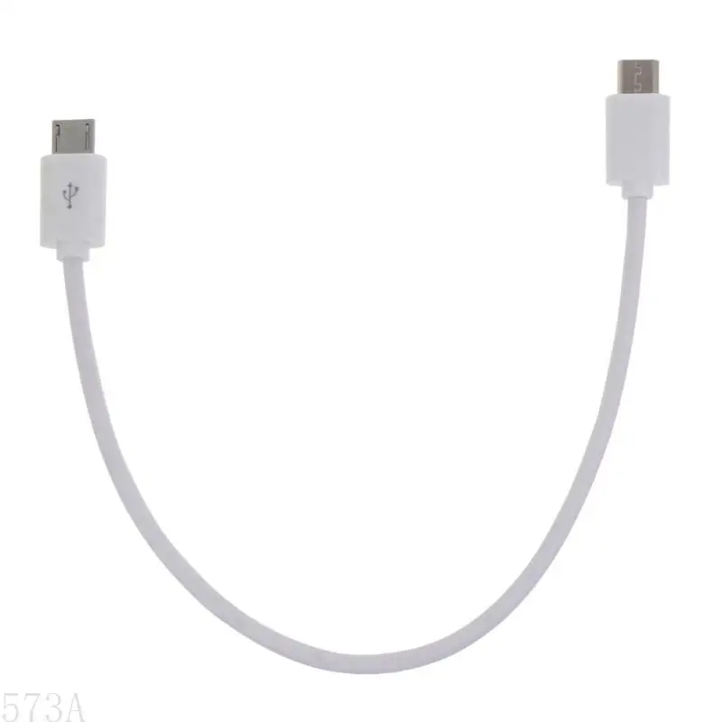 573a 1 pc 25cm/100 micro USB mannelijk tot micro mannelijke converter otg adapter datakabel witte kleur