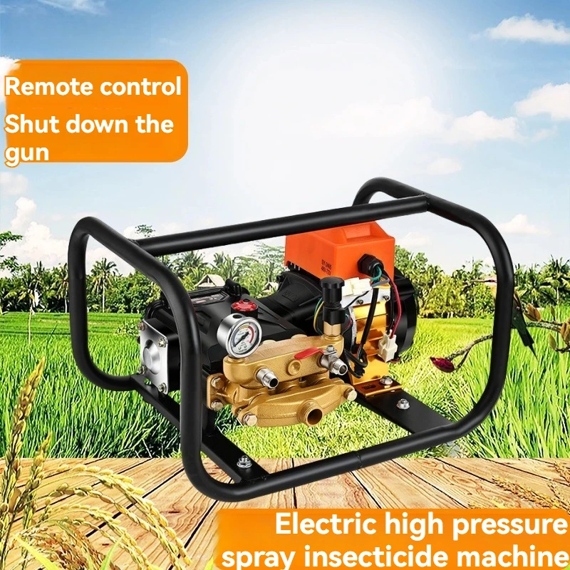 High-power, high-pressure, plug-in three-cylinder sprayer for agricultural use; 48V-72V electric sprayer.