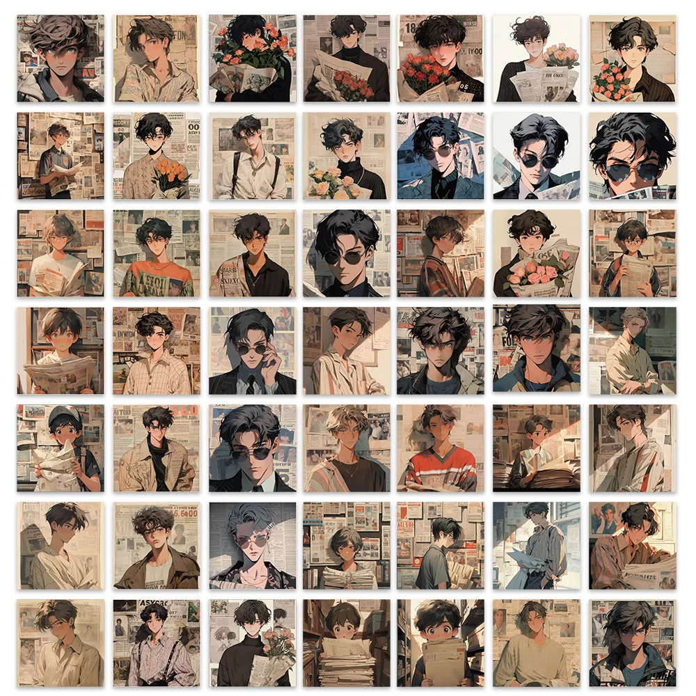 

Набор самоклеящихся мужских портретных наклеек Bview Art — набор из 50 шт. для мужских блокнотов «сделай сам», крутой декор для журнала скрапбукинга