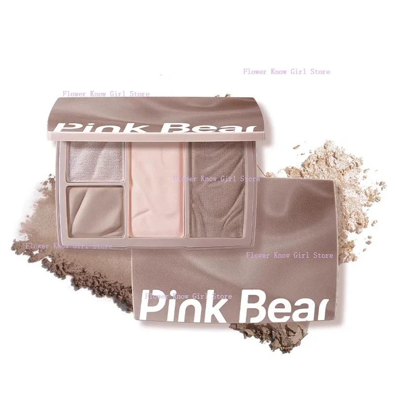 Pinkbear Matte Contour & Highlight Palette Professional Face Sculpting,Shade&Light Makeup Bronzers Waterproof And Long Lasting