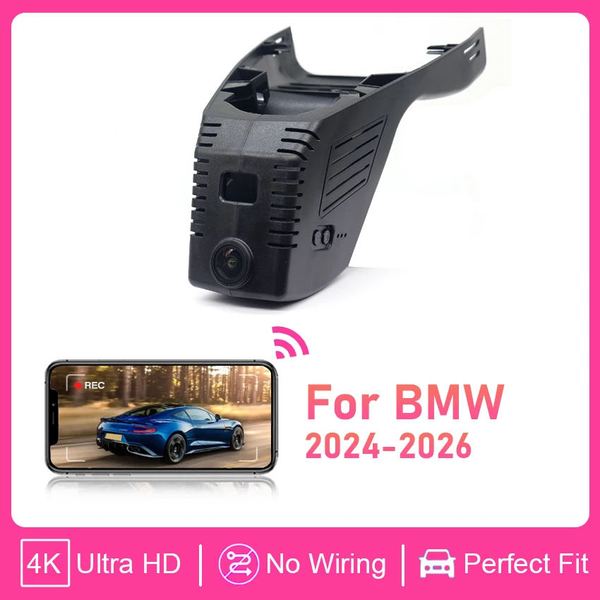 

Видеорегистратор Plug And Play 4K 2160P для BMW M3/M4/M340i и M2 G87 Facelift 2024 2025 2026, автомобильная камера OEM, циклическая запись, управление Wi-Fi