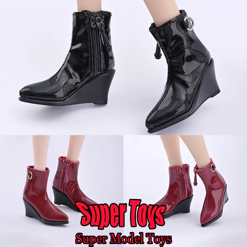 

In Stock TCT-048 1/6 Scale Female Soldier Leather Shoes 2 Color Pointed High Heels Fit 12-inches Action Figure Model Doll