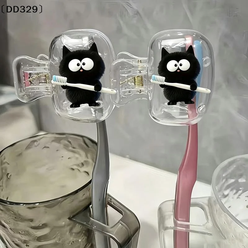 1/2Pcs Kitten Toothbrush Cover, Portable Storage Holder, Bathroom Accessory For Home & Travel〔DD329〕