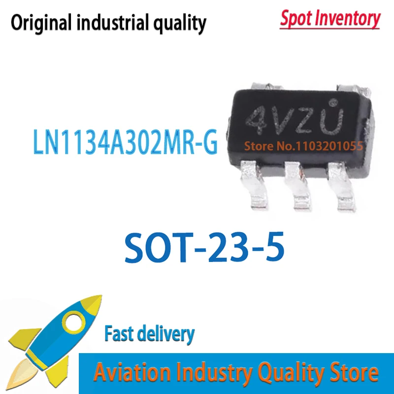 50~3000PCS/LOT New Original LN1134 LN1134A302MR-G  4VZU SOT-23-5 High Speed Low Dropout Middle Current Voltage Regulators