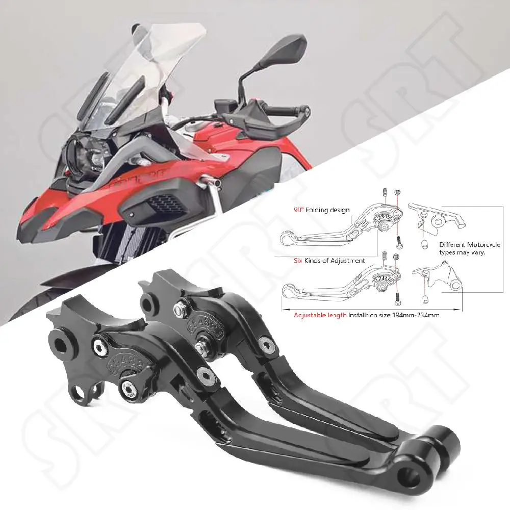 

Fits for BMW R1250GS R1200GS LC GS R1250 R1200 Adventure 2014-2020 Motorcycle Adjustable Folding Extendable Brake Clutch Levers