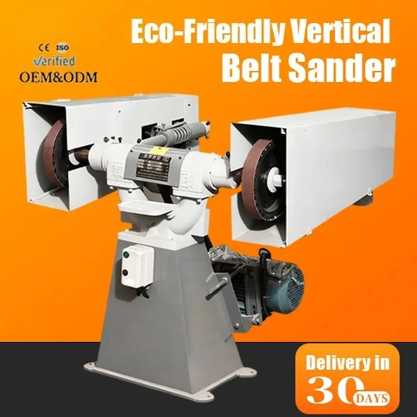 Two Wheels Abrasive Belt Grinder Brass Metal Grinding Polishing Machine For Metal SS Stainless Steel