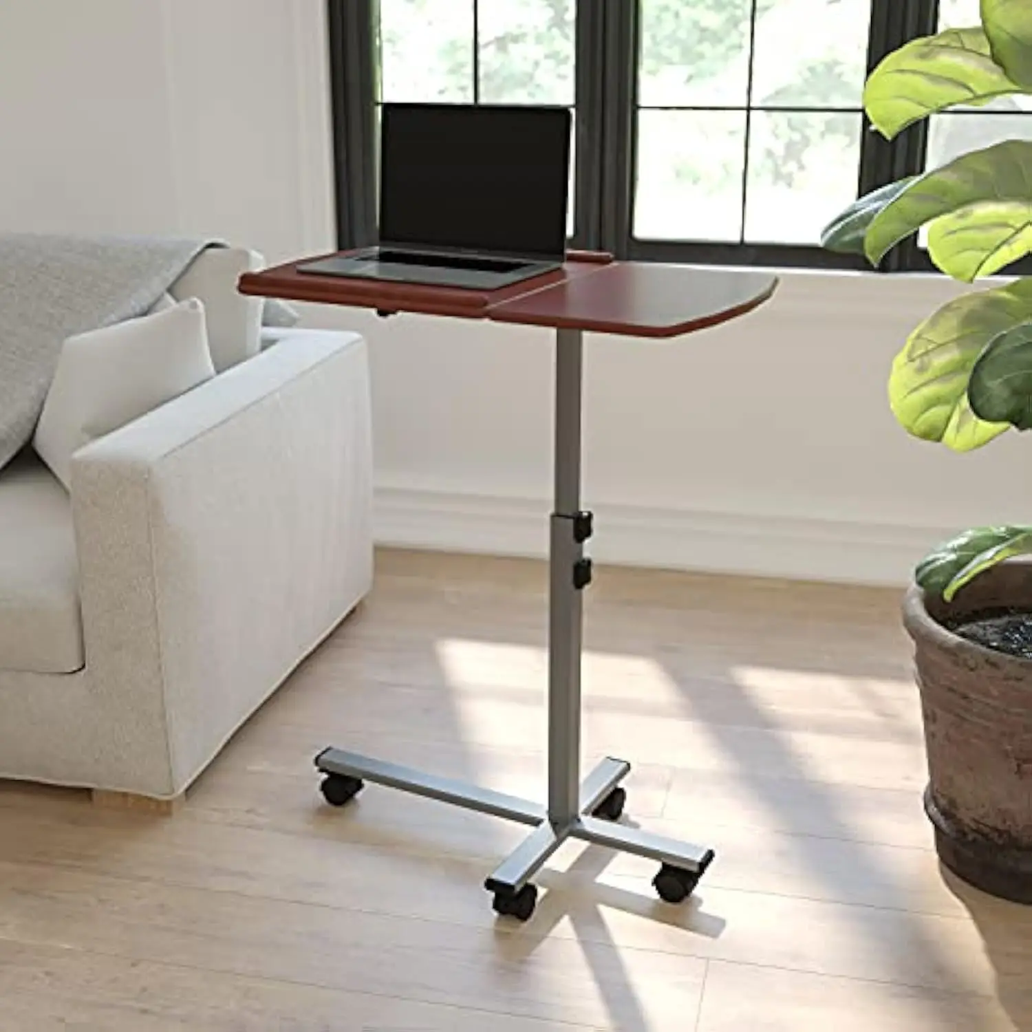 

Cherry Angle and Height Adjustable Mobile Laptop Computer Table