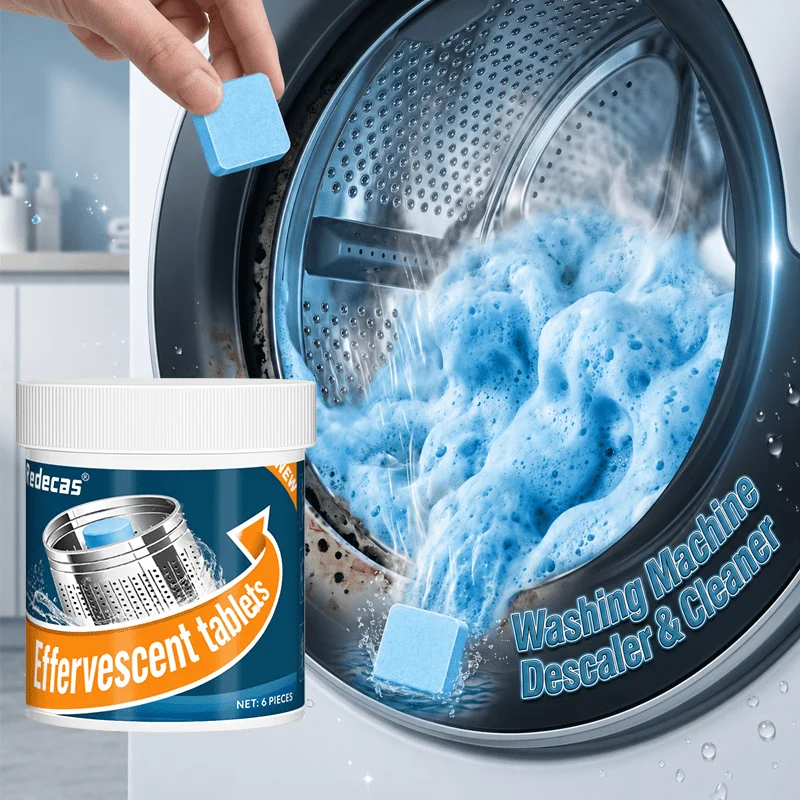 Washing Machine Cleaning Tablets, Dissolve Limescale Grime, Freshen Drums, Fits All Auto Washers for Home & Commercial Use