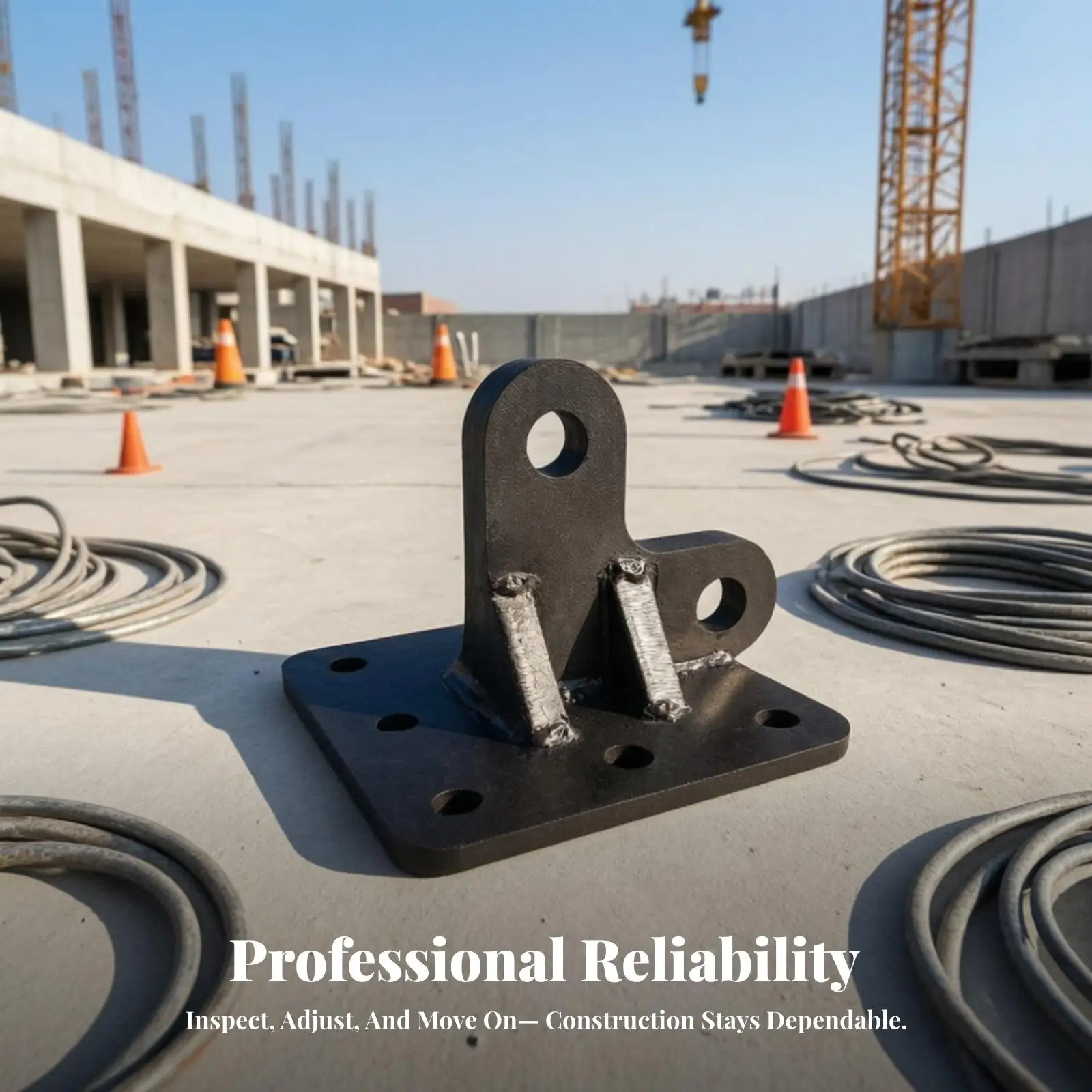High Strength Wire Rope Pulley Wheel with Mounting Plate for Cable Guide and Lifting Block