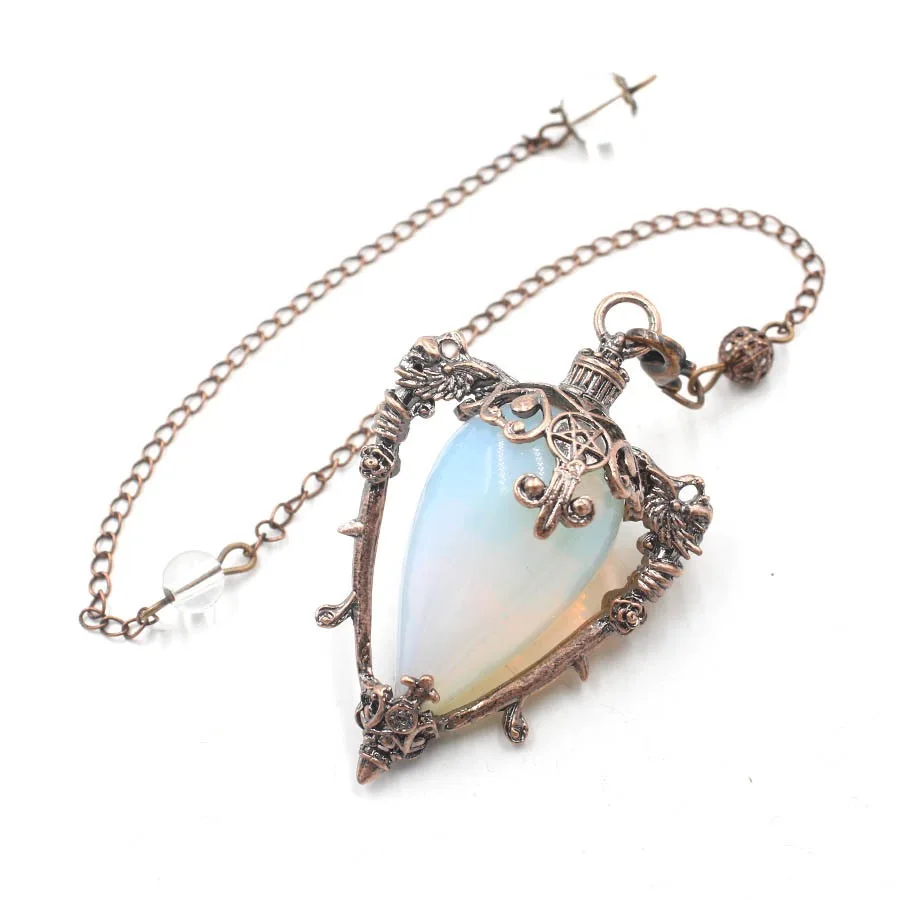 Kristall Quarz Pendel zum Wünscheln Weissagung große Naturstein Anhänger Pendel Amethyste rosa Quarz rosenquarz tigerauge opal Obsidian Pendel edelstein anhänger heilsteine amulett edelsteine