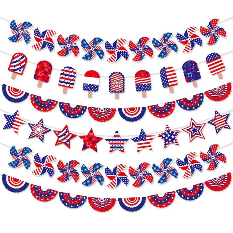 

American Independence Day Party Decoration Banner Happy July 4th Independence Day Party Decors Pendants US National Day Garland