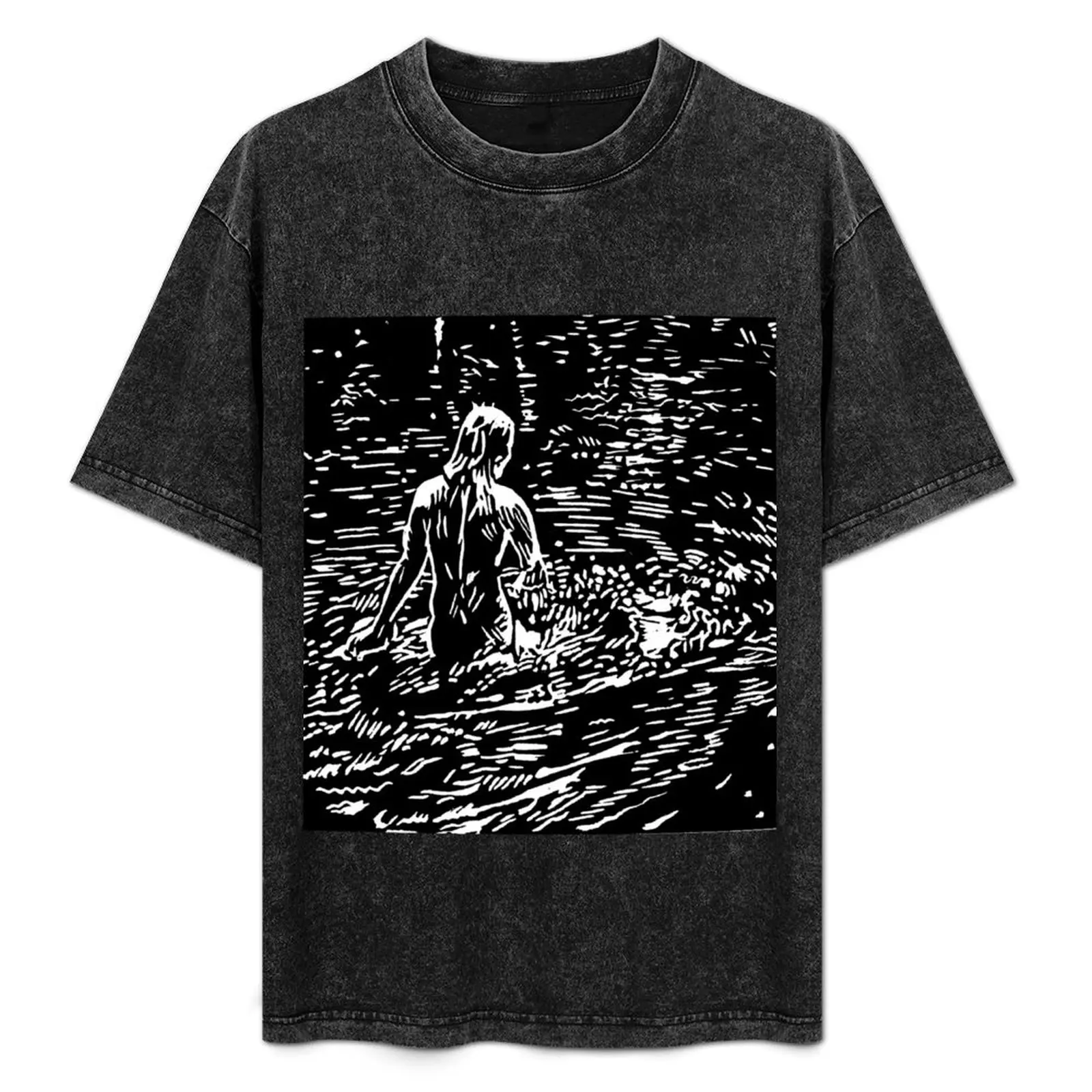 

Joanne Gwatkin-WilliamsAustralia “Ripples” Linocut T-Shirt Casual Pattern Print Tee Shirt