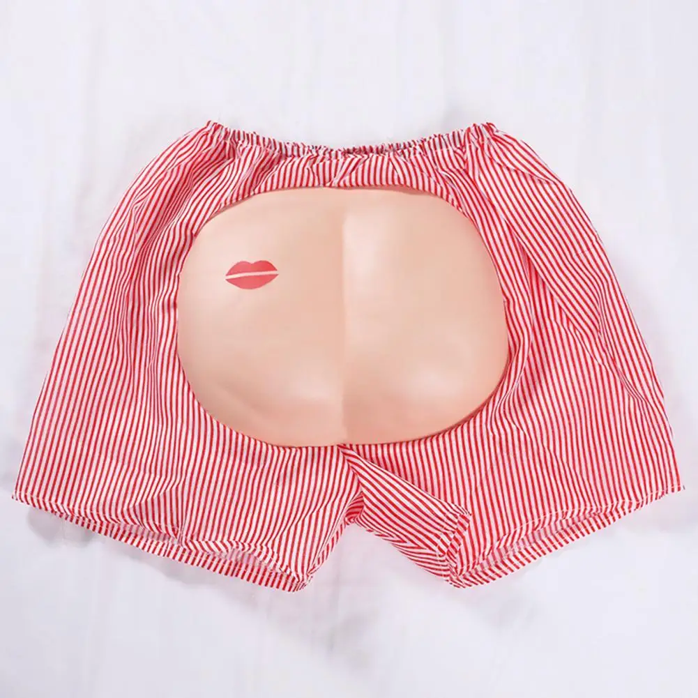 Novelty Cloth Butt Pants Funny Prank Lips Printed Open Butt Shorts Hilarious Game Pants for Weddings