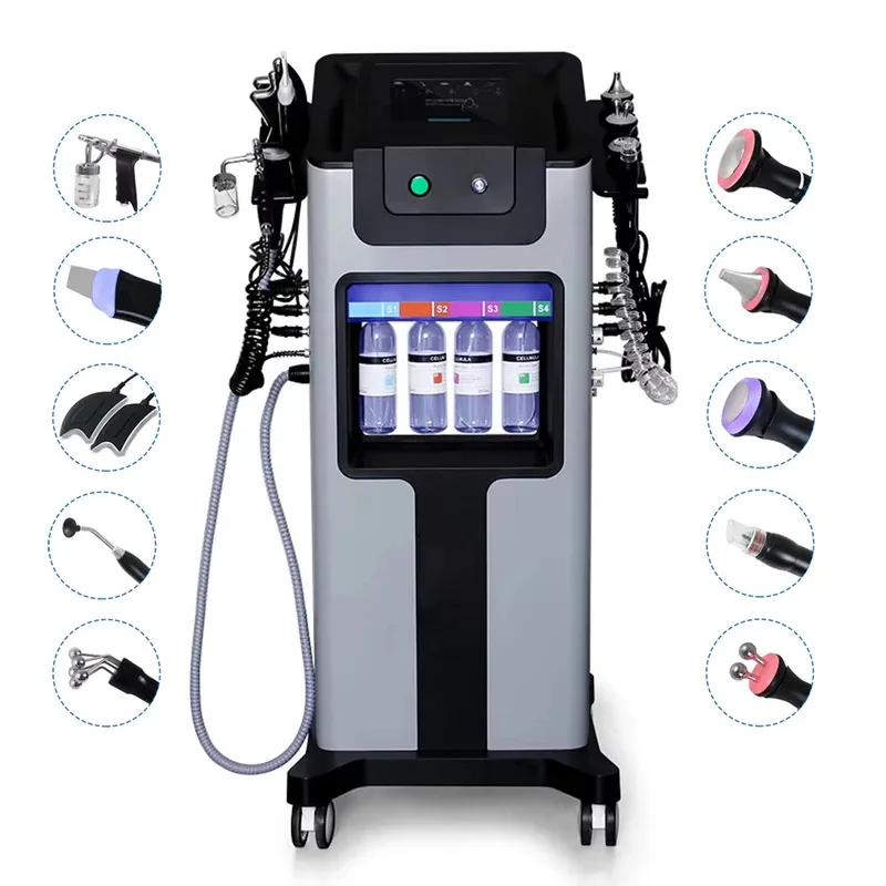 

10 in 1 Hydrodermabrasion Device - Deep Facial Cleansing, Aqua Peeling, Hydrogen Oxygen Spray, Eye Lifting and Skin Rejuvenation