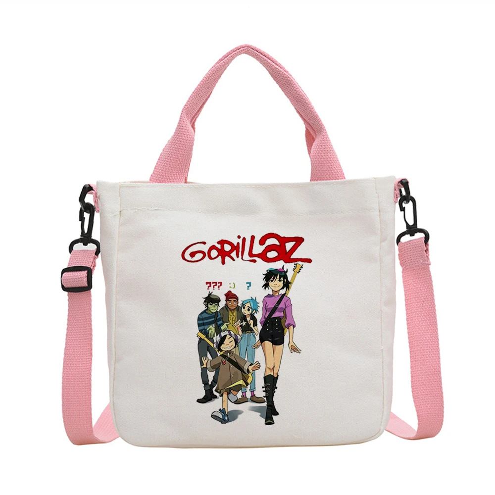 Gorillaz tote bag personnalisable reusable grocery einkaufstasche shopper femme