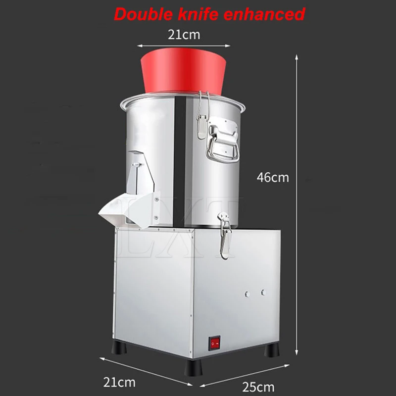 Picadora de repollo de acero inoxidable, rebanadora eléctrica de alimentos, granulador de verduras, cortadora multifunción, máquina picadora de carne, 220V