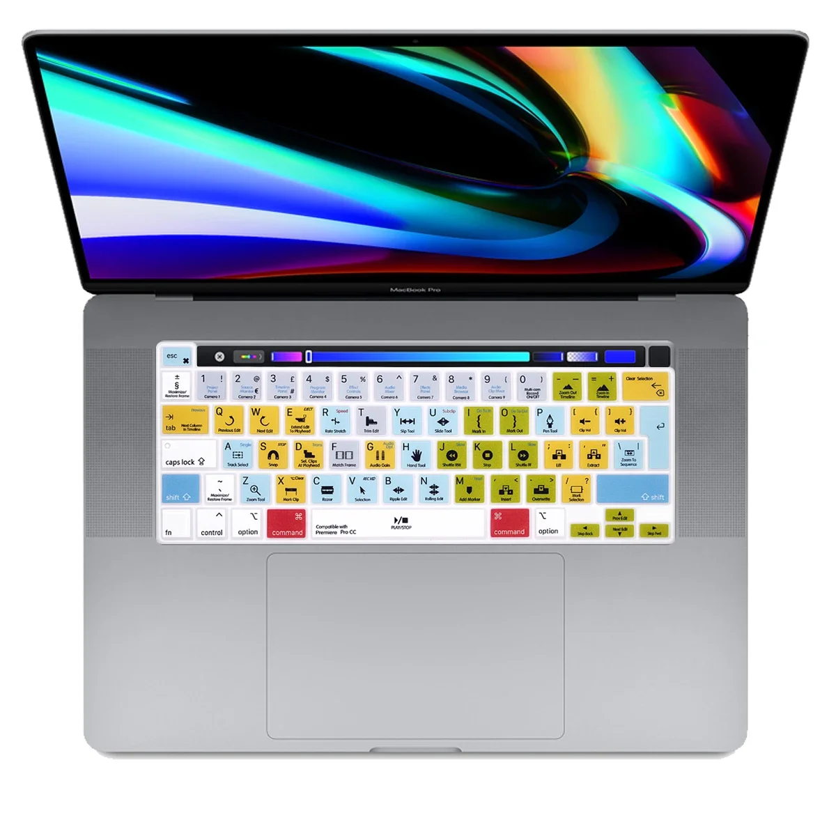 Silicone Shortcuts Keyboard Cover EU Layout for MacBook Pro13‘’ 2020 A2289 A2251 A2338 M1 Chip for Pro 16