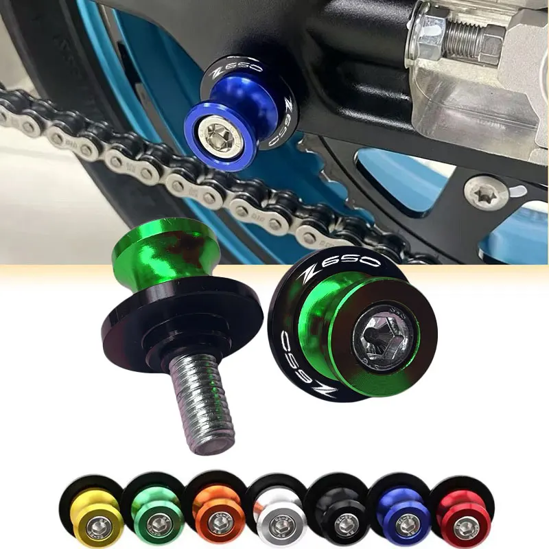 For Kawasaki Z 650 Z650 z650 2017-2024 2018 2019 Motorcycle Swingarm Spool Sliders CNC Aluminum Rear Stand Screws 8MM