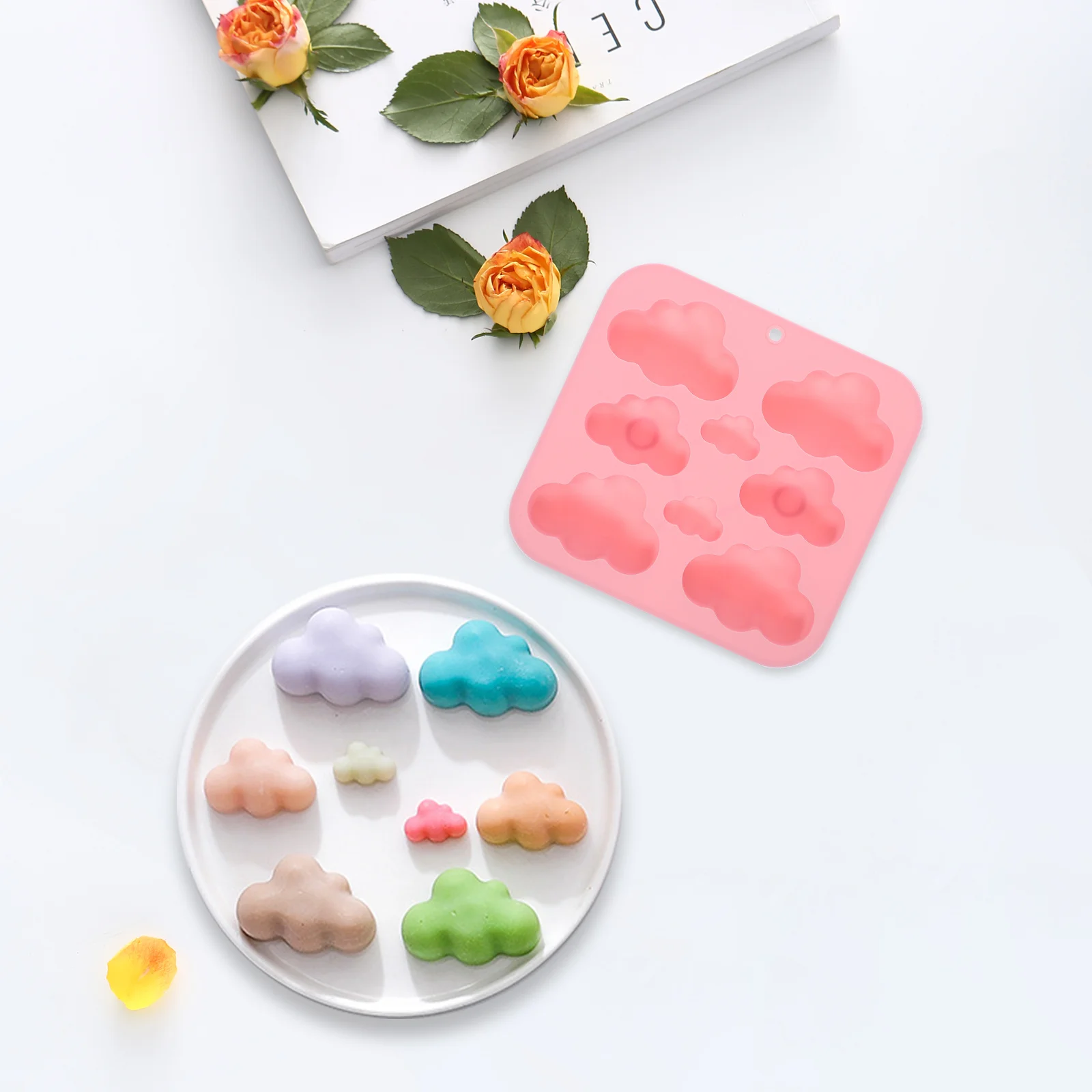 

Silicone Mold Clound Tray Baking Mold/cake Chocolate Molds Pink Shape