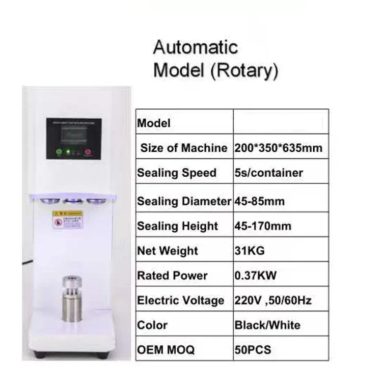 Cans Sealer Non Rotary Can Seamer PET Plastic CAN Bottle Sealing hine New Upgr Full Automatic PET