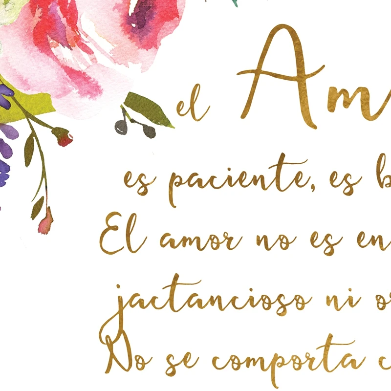 Spanish Bible Verse Quotes Print God Christian Wall Art Decor ,  Para Dios todo es Spain Wall Picture Floral Poster Home Decor