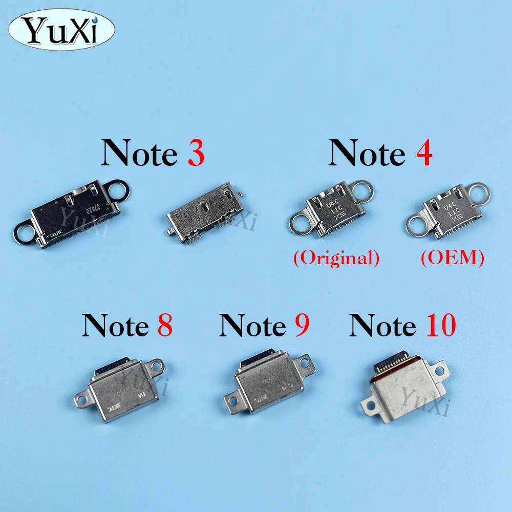 2Pcs Charger USB Charging Port Dock Connector For Samsung Note 3 Note 4 Note 8 Note 9 Note 10 Tail Plug Socket