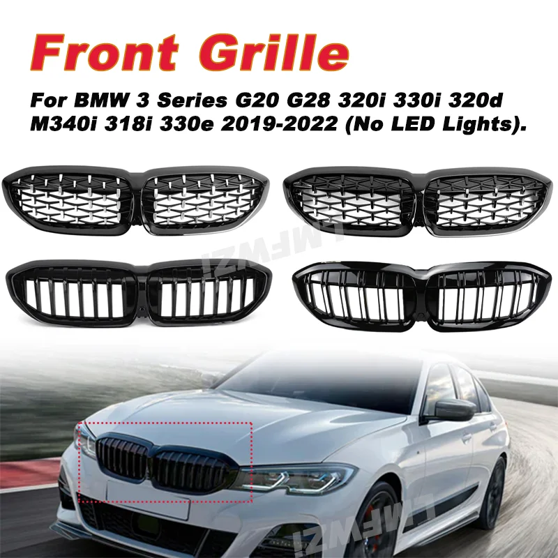 

Передняя решетка для BMW 3 серии G20 G28 320i 330i 320d M340i 318i 330e 2019-2022