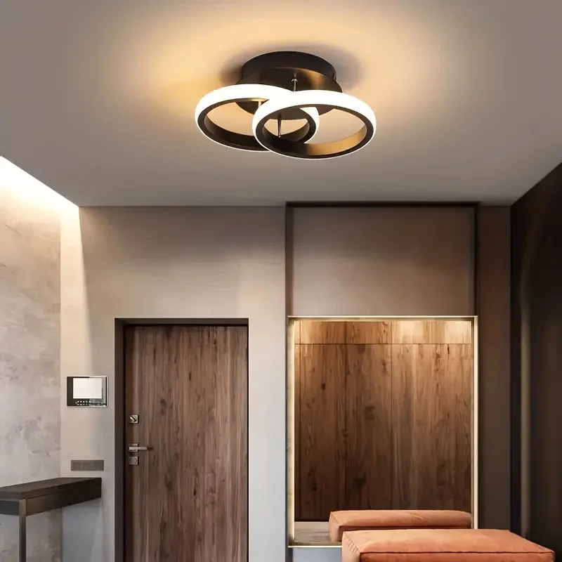 Modern Baked Enamel Finish LED Ceiling Lamp 3 Color Temperature Corridor Lights Balcony Lamps Bedroom Living Room 110V-240V