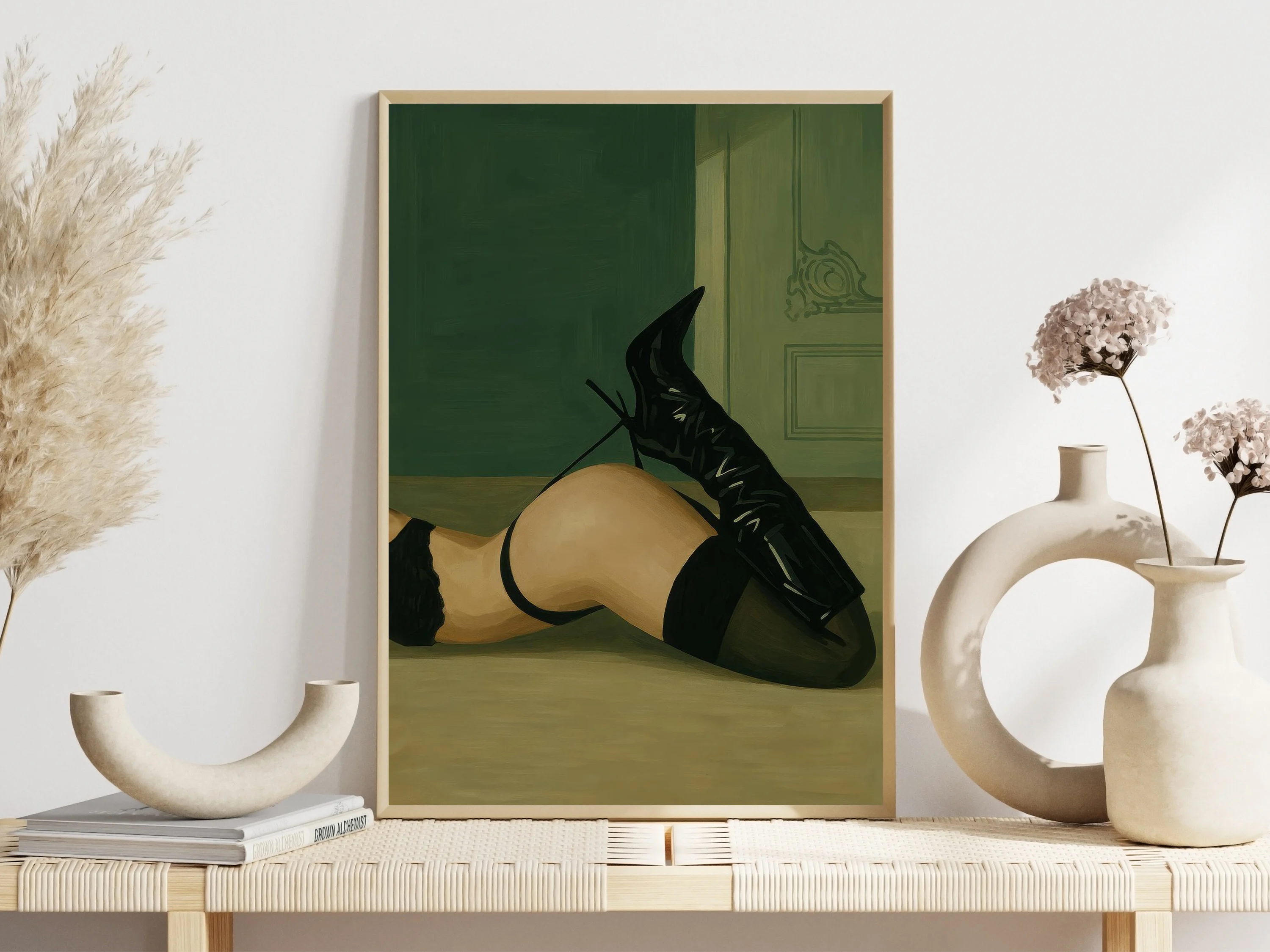 الموضة الحديثة المؤنث الملصقات جريئة الصفاء Vintage الملابس الداخلية يطبع حائط لوح رسم الفن صور ديكور غرفة المعيشة المنزلي #4