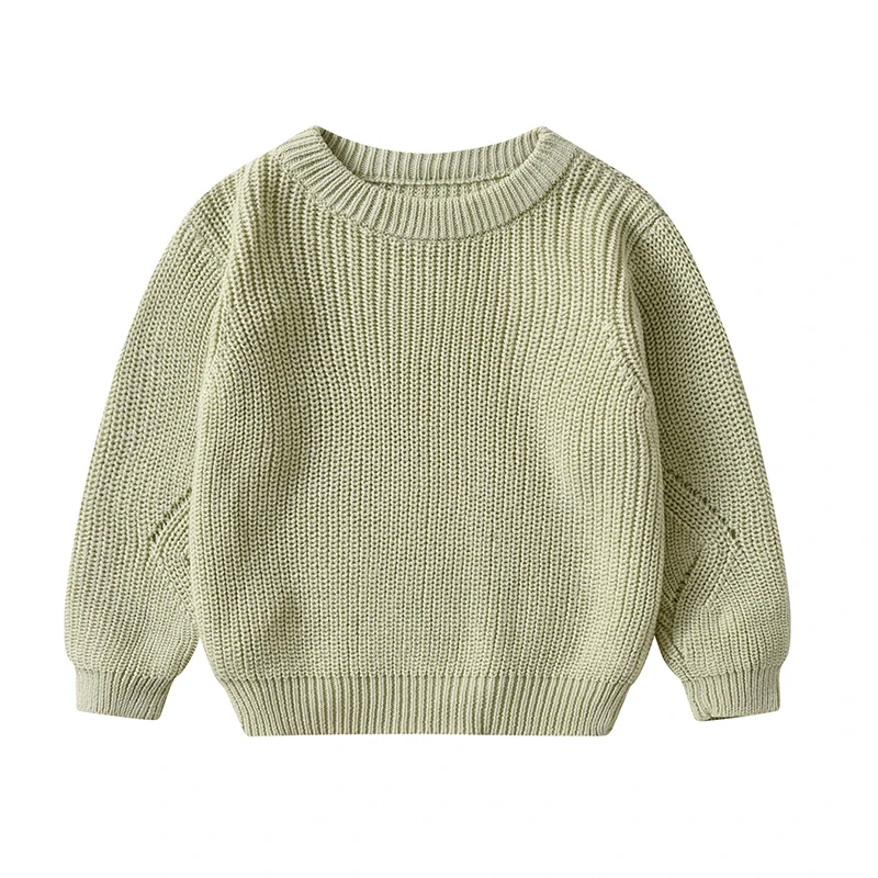 Kids Baby Boys Girls Long Sleeve Pure Color Sweaters Autumn Winter Baby Boy Girl Knit Children\'s Sweaters