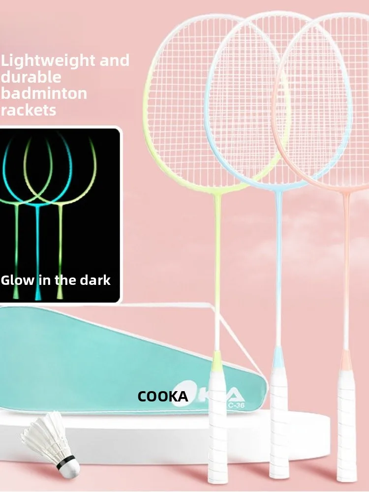 glowing-steel-alloy-integrated-badminton-racket-for-beginners-training-night-matches-rsl-luminous-badminton-racquet