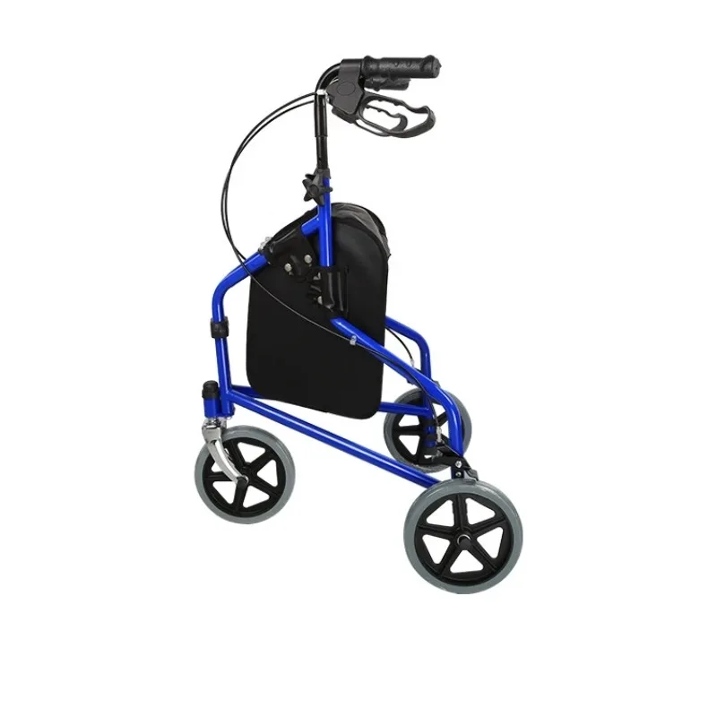 

Elderly Training Walking Aids Can Sit Foldable Storage Walker Three Wheeled Carts Shopping Carts Are Portable And Lightweight