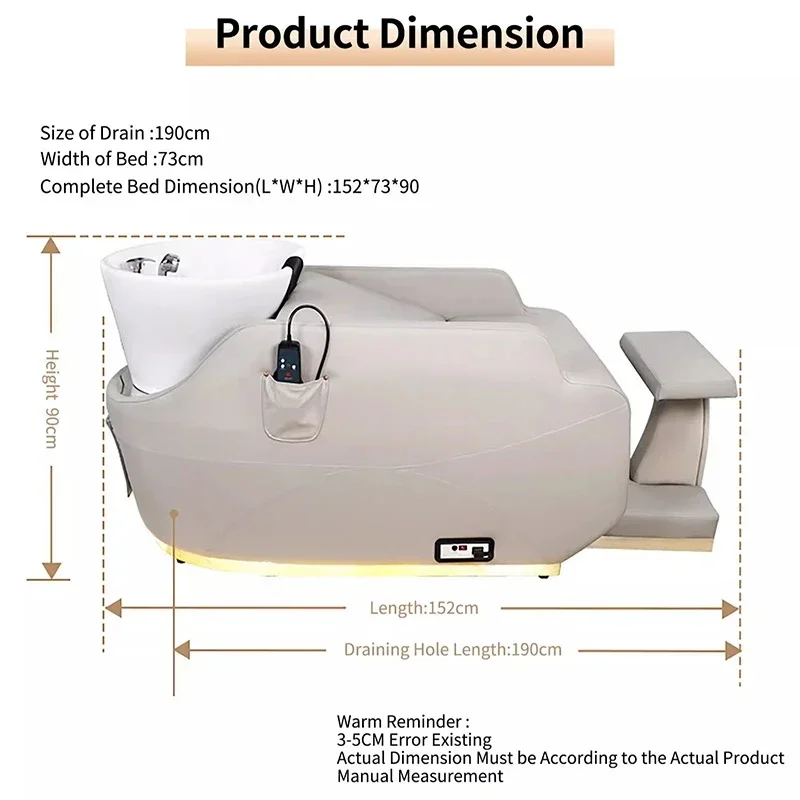 Salon Chair and Bowl Hair Wash Basin Shampoo Station Hairdresser Sink Barber Adult Rocking Chairs Beauty Circulation Washing Spa