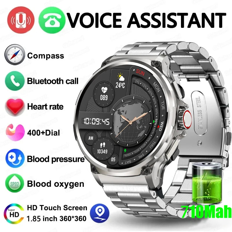 

2025 New Women's Fashion Smart Watch Bluetooth Calling Health Monitoring Alarm Men's Sports Smartwatch Health monitoring Gift