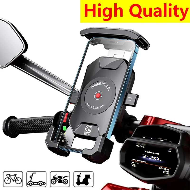 360° Rotatable Electric Bicycle Phone Holder for iPhone Xiaomi Riding MTB Bike Moto Motorcycle Stand Bracket Non-slip Cycling