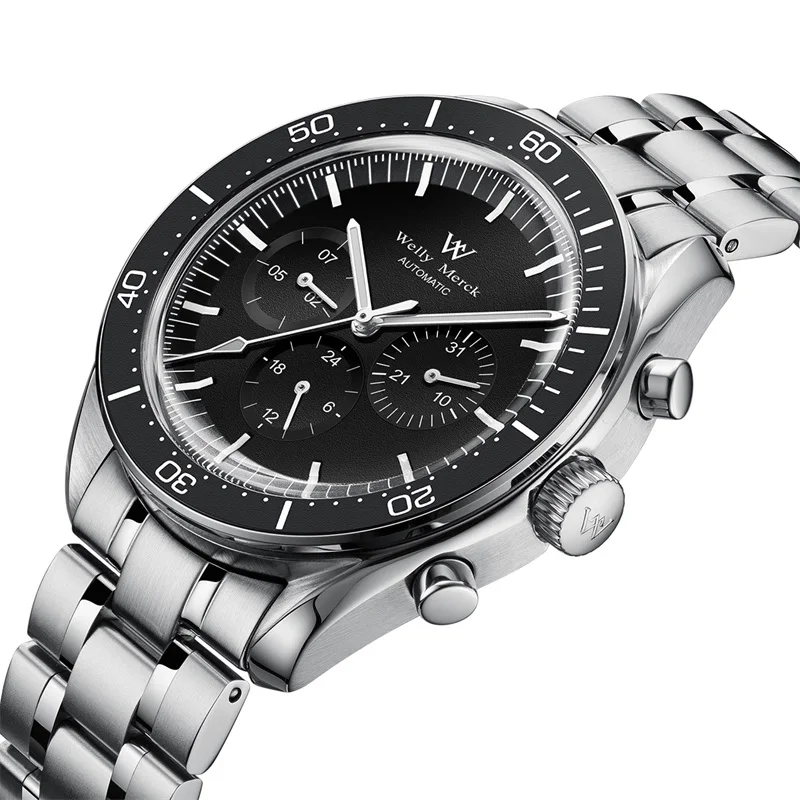 WM Watch Automatic Mechanical Watches Water Resistant Classic Casual Business Man Watch Welly Merck Watch WM170M