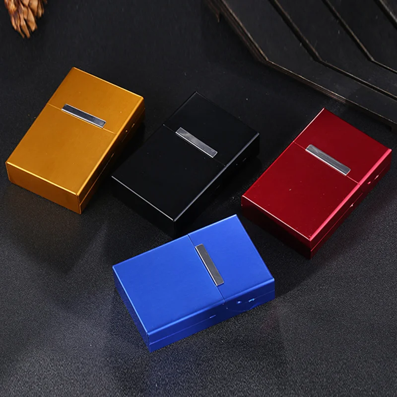 Magnetic Cigarettes Aluminum Cigarette Case Cigar Tobacco Holder Pocket Box Waterproof Anti-wrinkle Cigarette Accessories 1pc