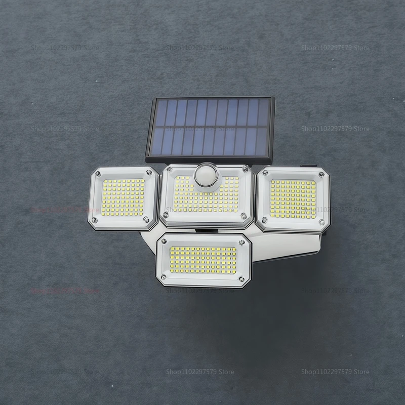 122/333 LED أضواء الشمسية مستشعر حركة خارجي IP65 مقاوم للماء قابل للتعديل رئيس الجدار مصباح لحديقة ساحة فناء الأمن
