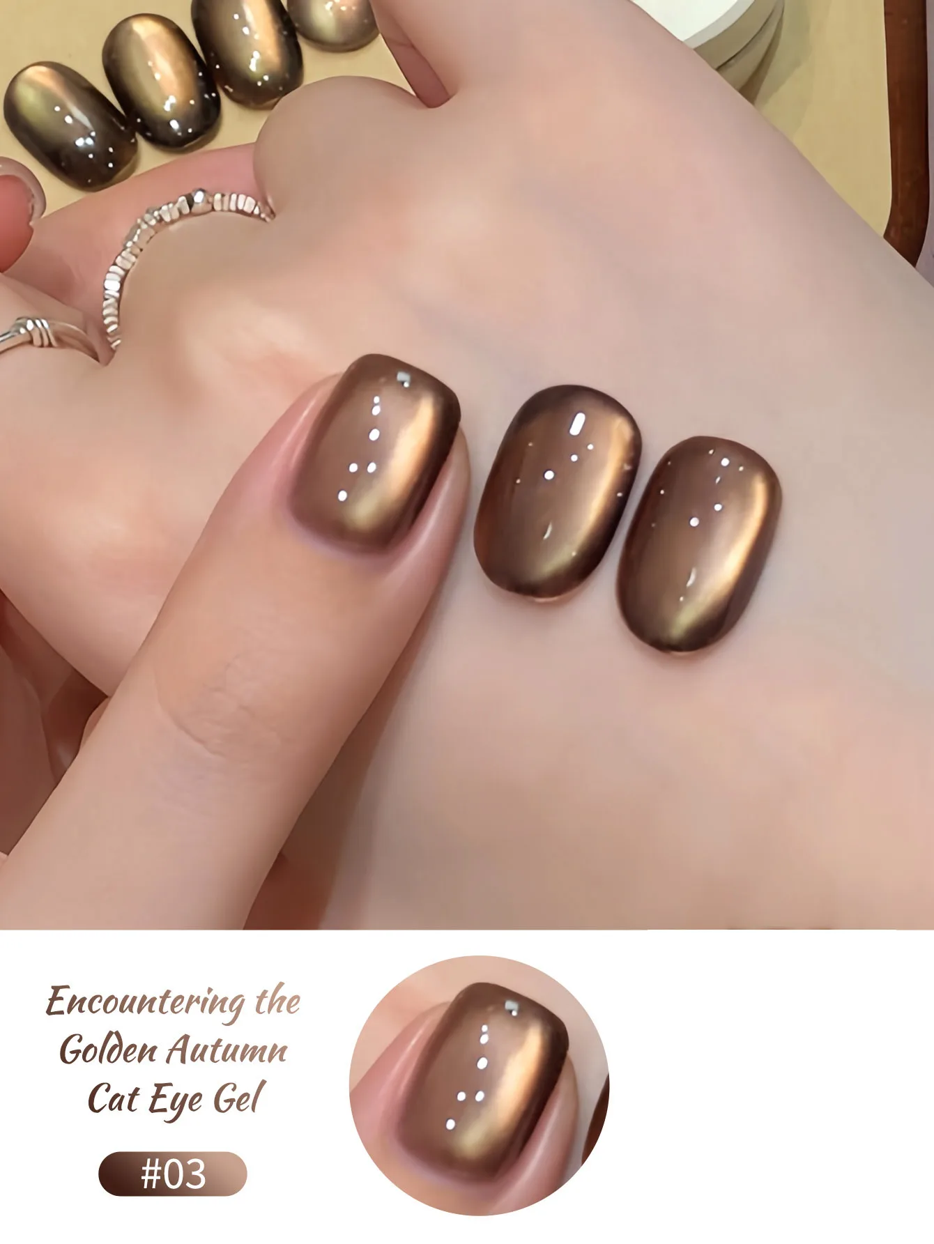 10ml ミート・ザ・ゴールデン・オータム マグネットキャッツジェルネイルポリッシュ 4色セット 2025年新作 キャラメルチョコレートブラウン ガラスビーズキャッツアイジェル