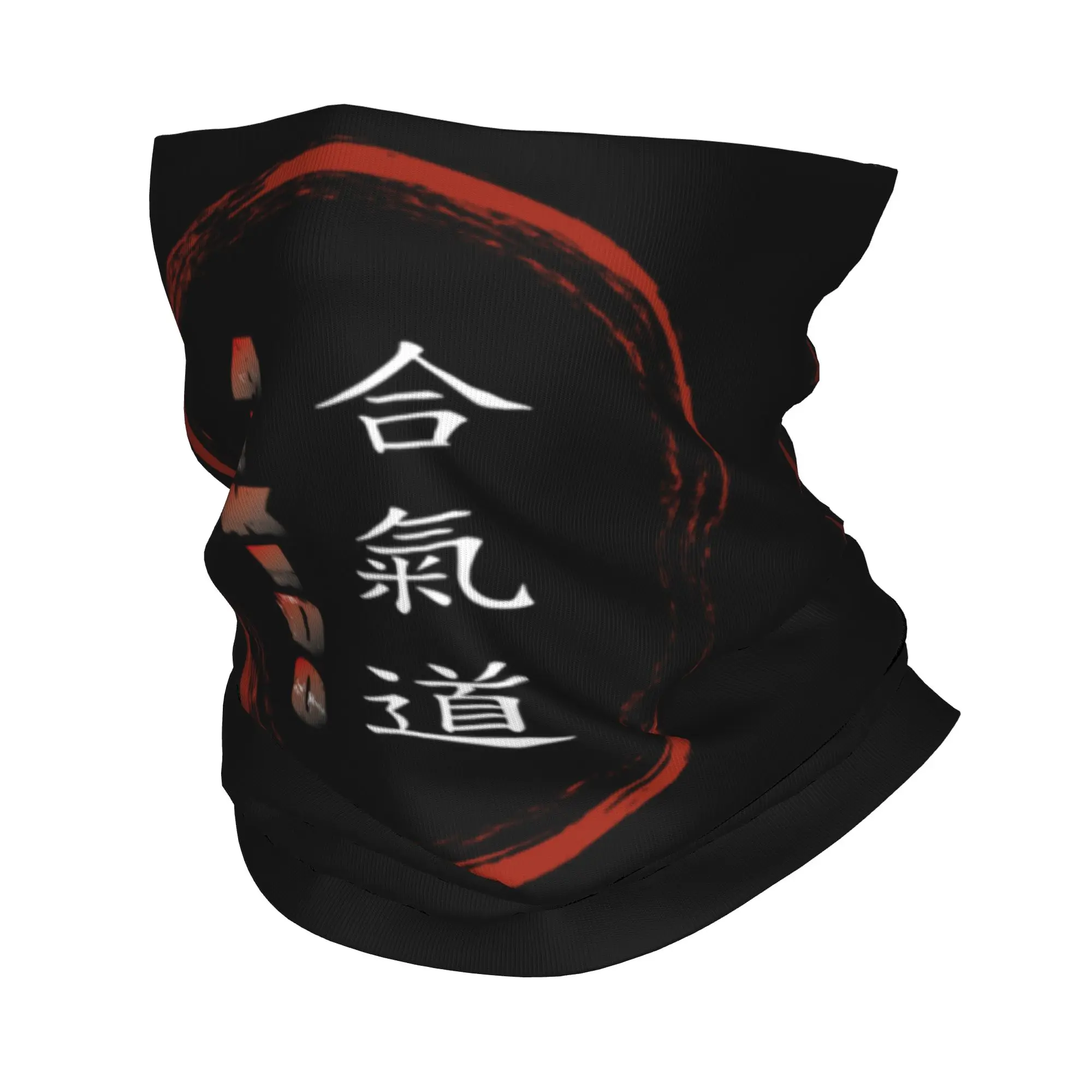 Aikido Samurai Spirit Bandana Neck Gaiter for Hiking Running Women Men Wrap Scarf  Balaclava Warmer Face Scarf Cover