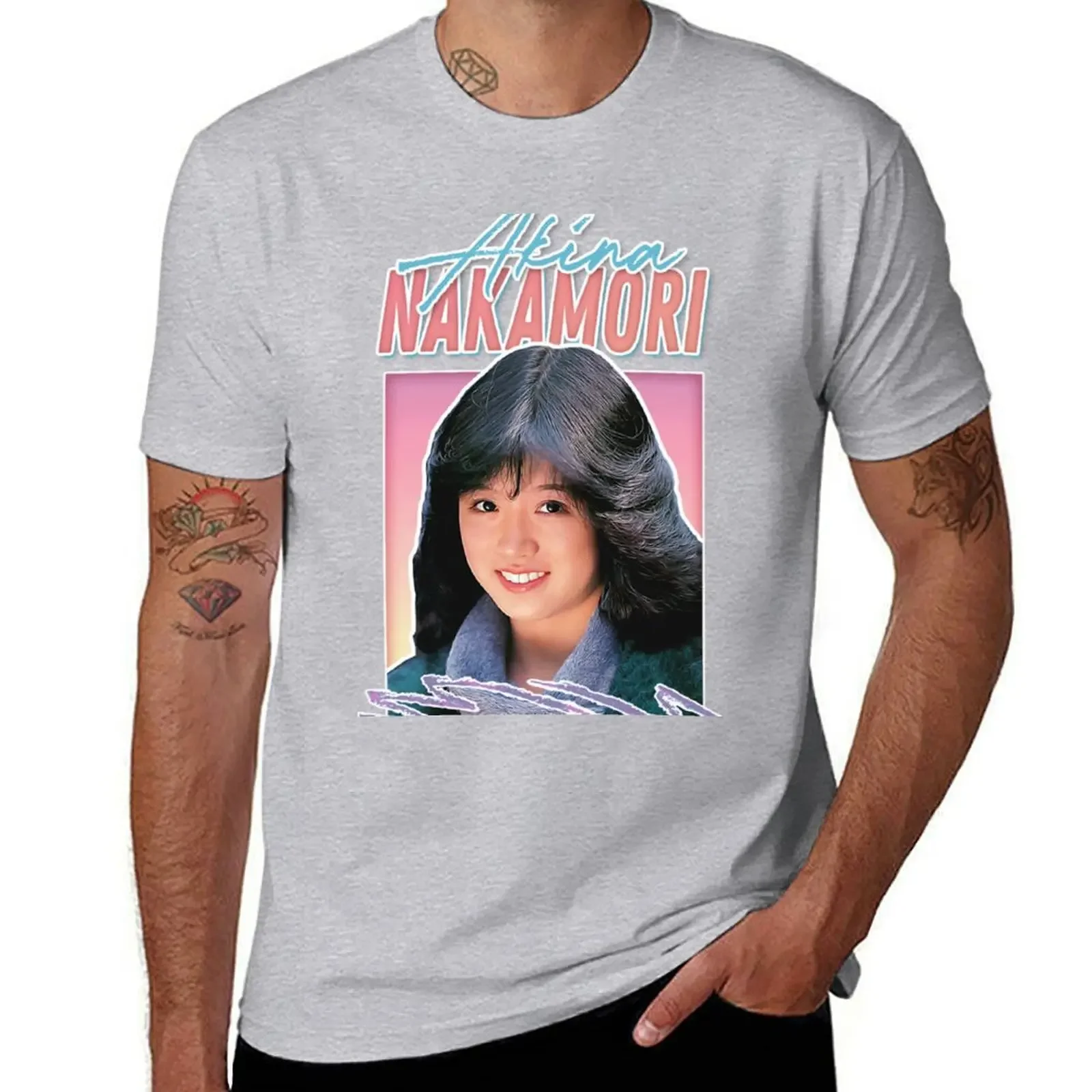 Akina Nakamori retro estilo J Pop música fã design clássico t-shirt, fãs de esportes, tops plus size, t-shirts masculinas, pesado