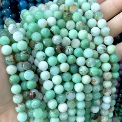 4 6 8 10MM Natural Australia Chrysoprase Jades Stone Round Loose Beads Size For Jewelry Making DIY Bracelet Necklace Accessories