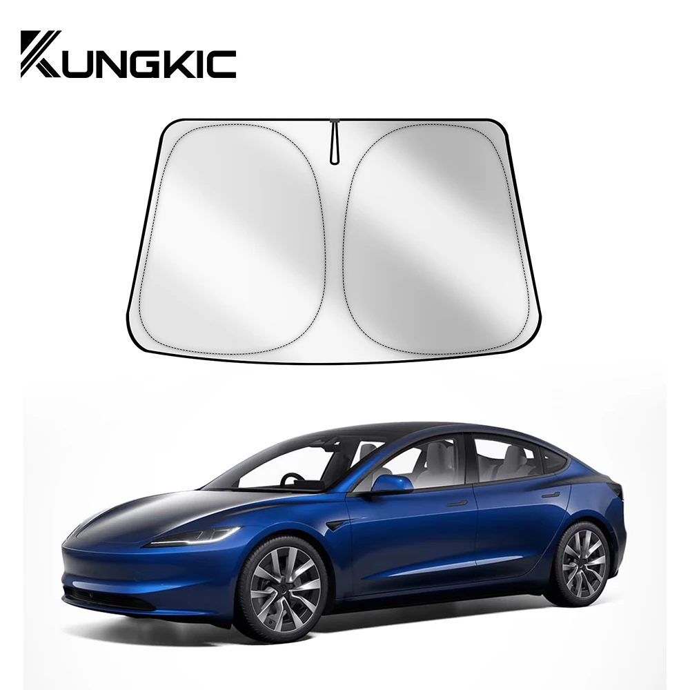 

for Tesla Model 3 Model Y 2024 2025 Anti-UV Sun Umbrella Front Windshield SunShade Portable Foldable Car Interior Accessories