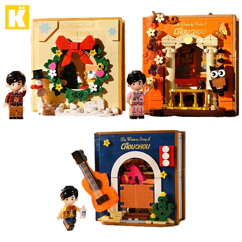 Keeppley Jay Chou Building Blocks Pop Up Book Desktop Decoration Puzzle Assembling Model Toys Birthday Gifts for Boys and Girls