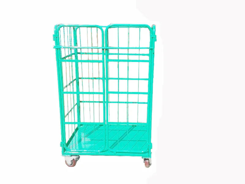 Warehouse storage 500kgs folding  roll container high quality  roll cage trolley