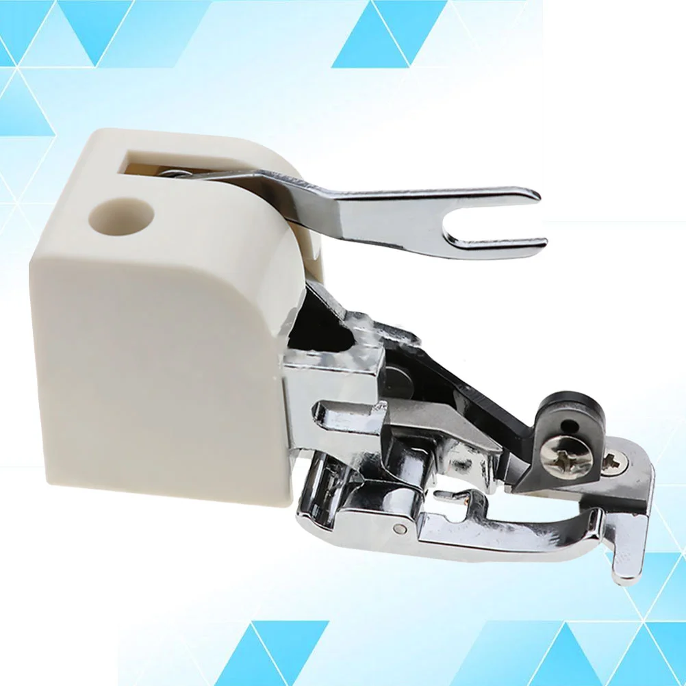 Sewing Machine Presser Foot Hemming Crimping Accessories Presser Foot Set for Low Sewing Machine Lock (White)